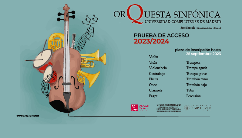 Pruebas acceso a la Orquesta Sinfónica UCM, solicitudes hasta el 25 de septiembre
